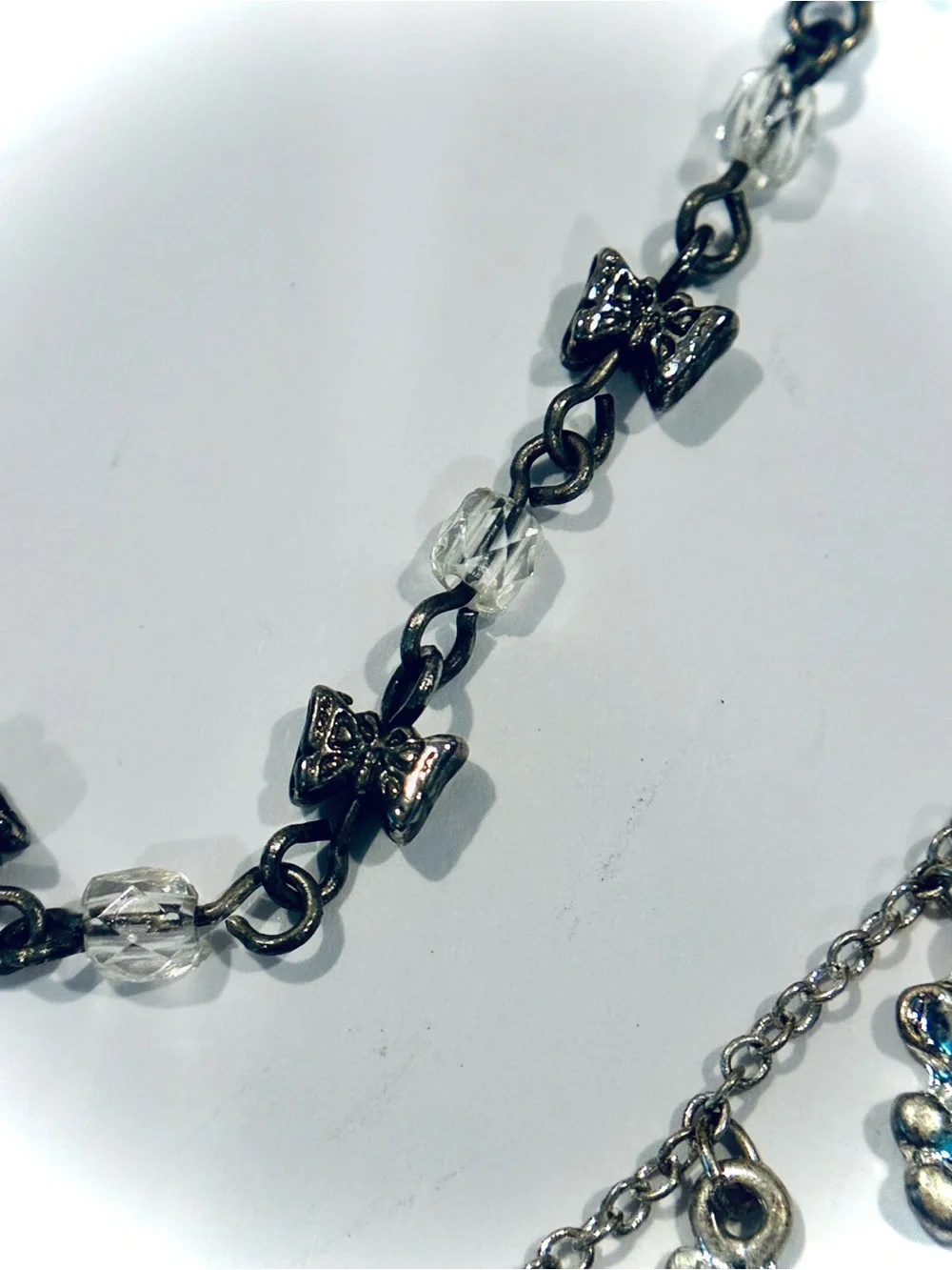 2 Vintage Claires Little Girls Silver Tone Charm Bracelets, 6 inches